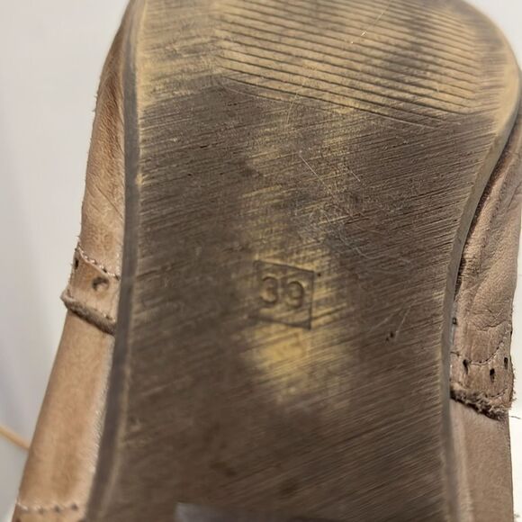 Steve Madden Tan Distressed Westonn Leather Booties Size 39 - Picture 11 of 14